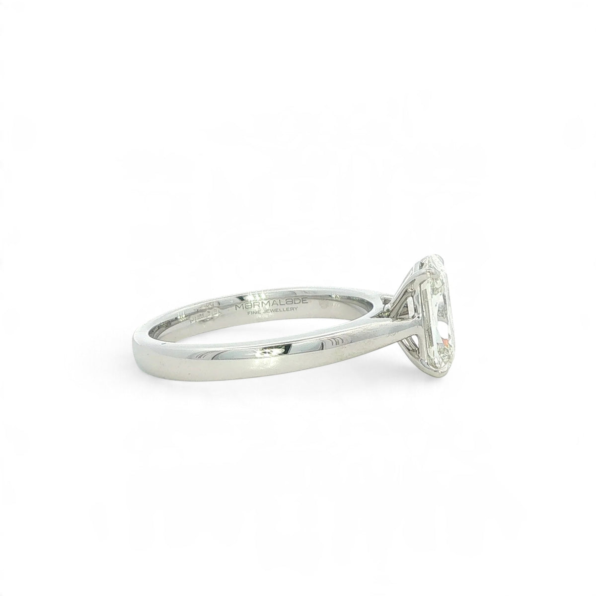 Platinum Solitaire Diamond Engagement Ring - 1.52 Carats J Si1