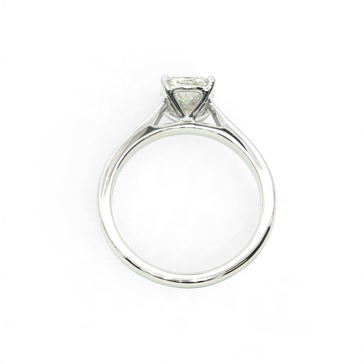 Platinum Solitaire Diamond Engagement Ring - 1.52 Carats J Si1