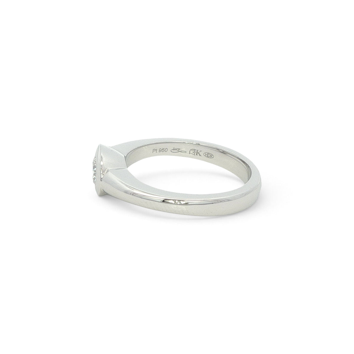 Platinum Oval Diamond Engagement Ring 0.51 GVs1