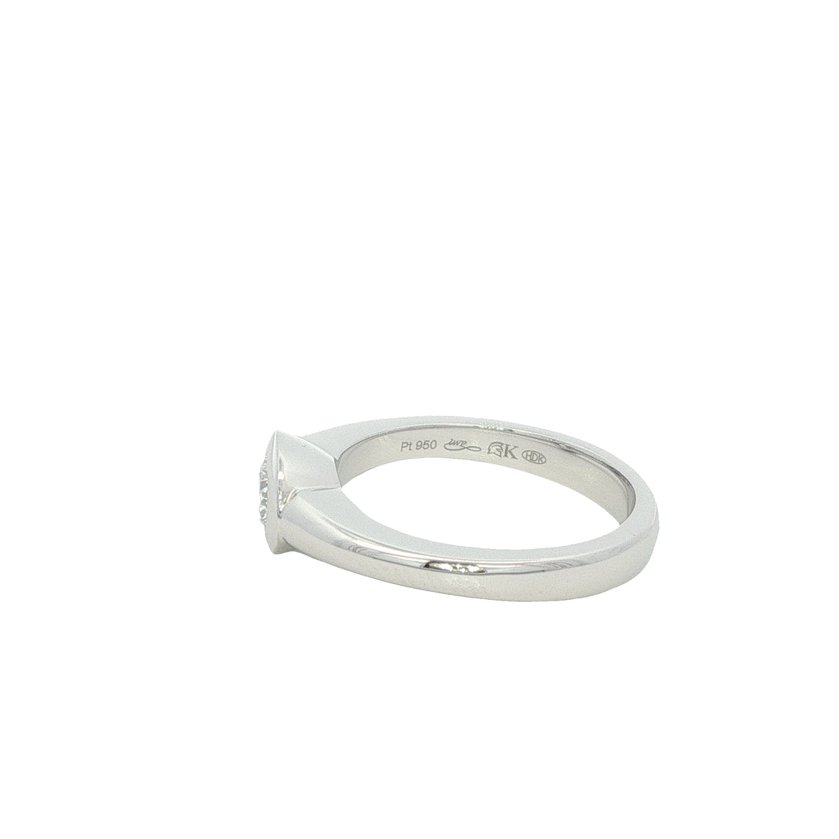 Platinum Oval Diamond Engagement Ring 0.51 GVs1