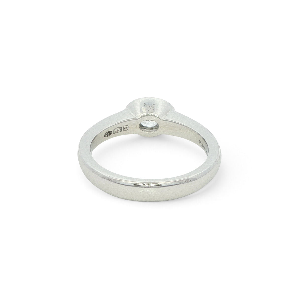 Platinum Oval Diamond Engagement Ring 0.51 GVs1