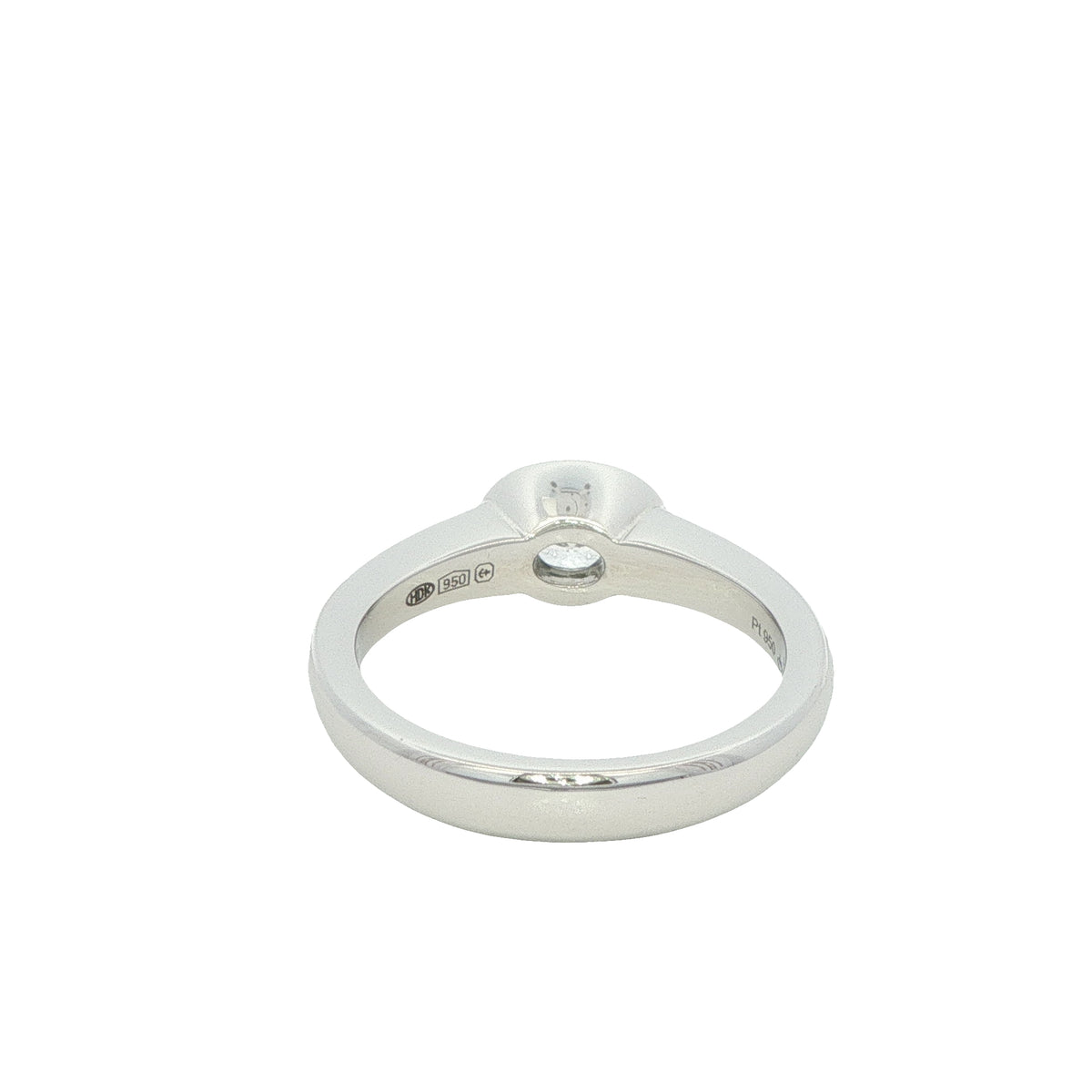 Platinum Oval Diamond Engagement Ring 0.51 GVs1