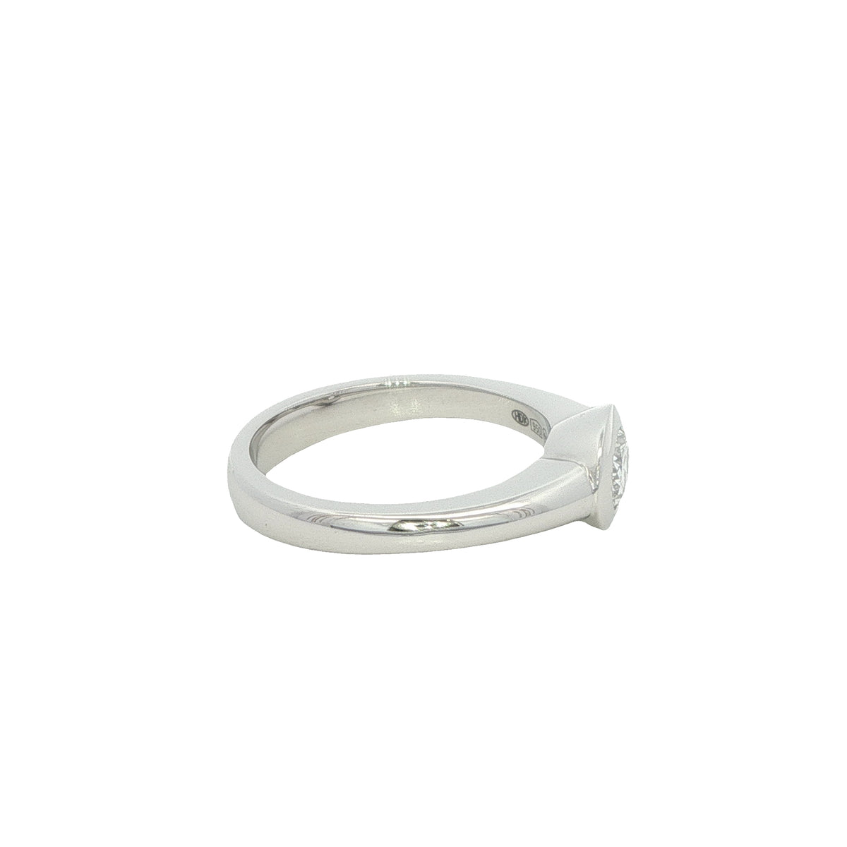 Platinum Oval Diamond Engagement Ring 0.51 GVs1
