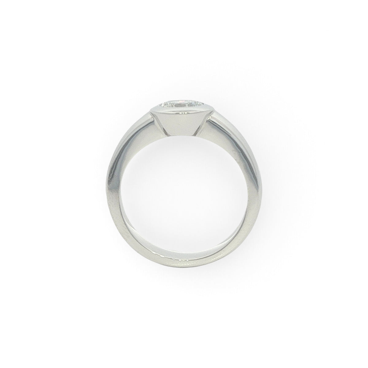Platinum Oval Diamond Engagement Ring 0.51 GVs1