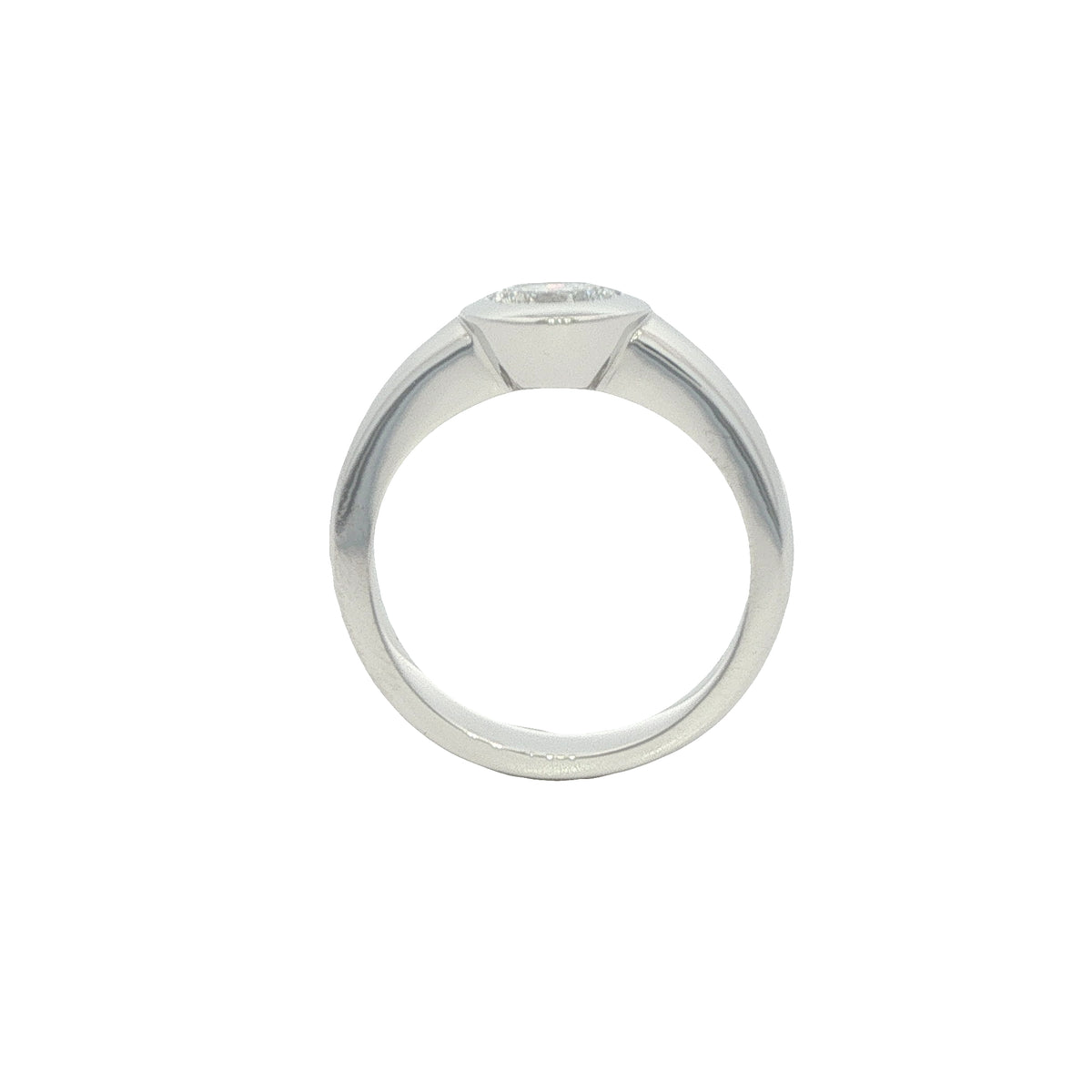 Platinum Oval Diamond Engagement Ring 0.51 GVs1