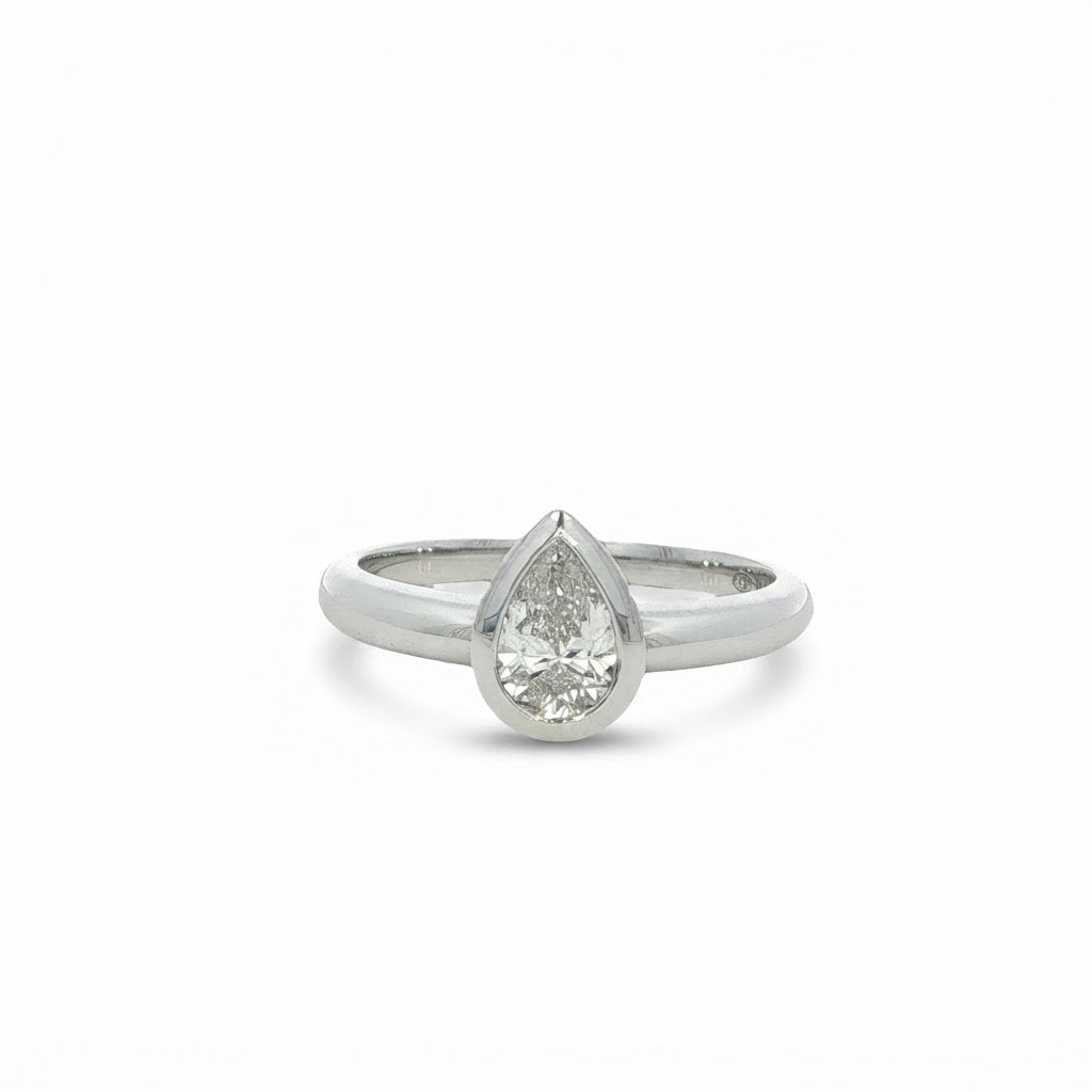 Platinum and Diamond Pear Shape Ring 0.50 GVS1