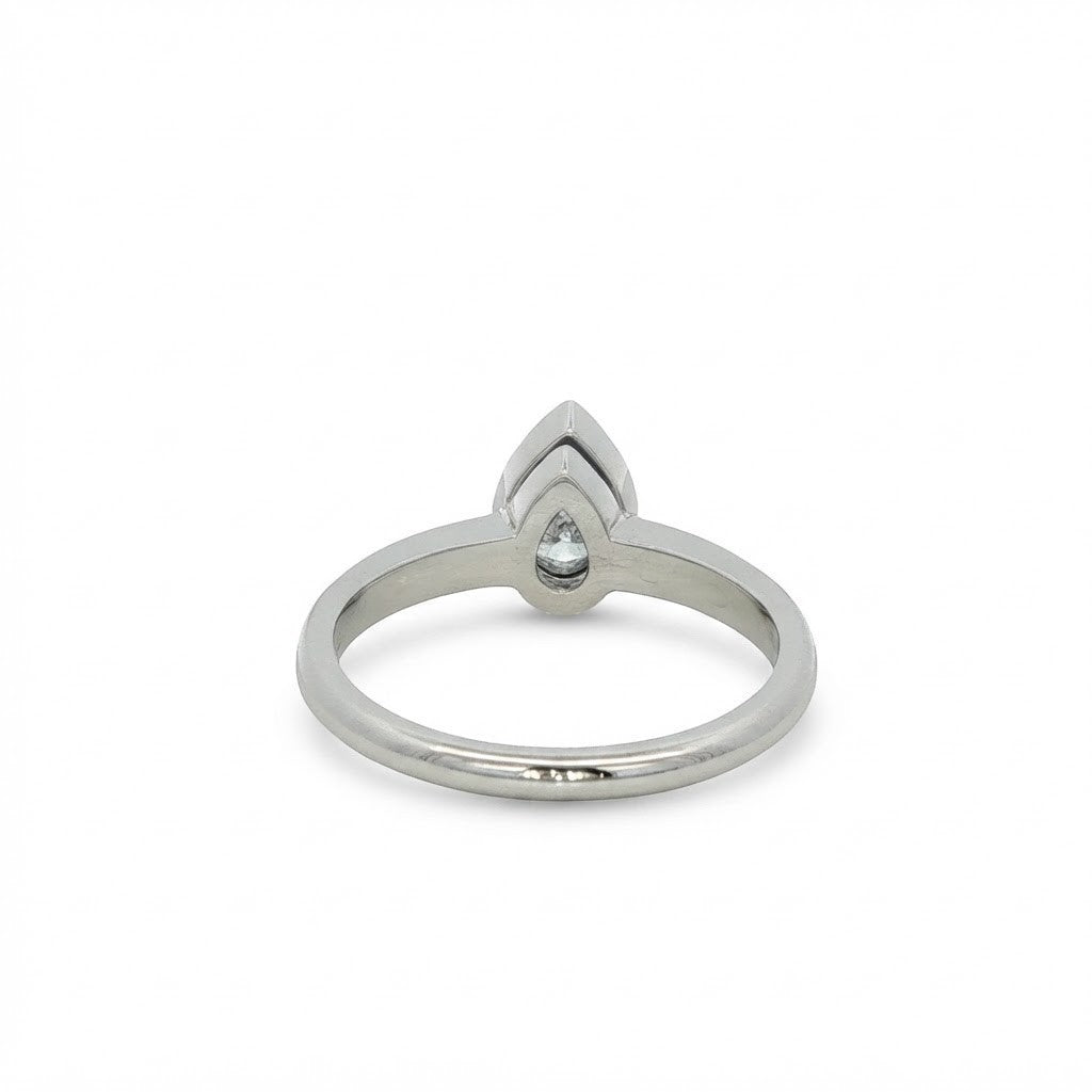 Platinum and Diamond Pear Shape Ring 0.50 GVS1