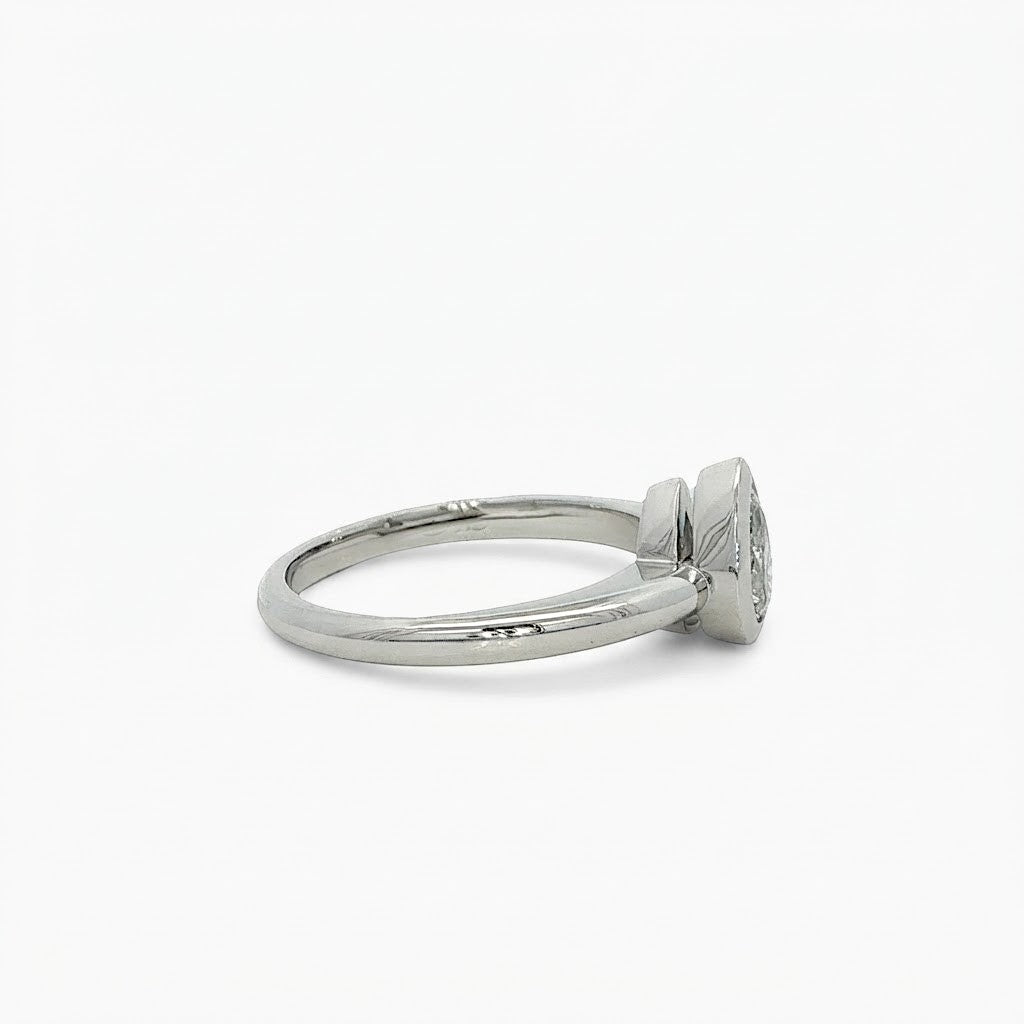 Platinum and Diamond Pear Shape Ring 0.50 GVS1