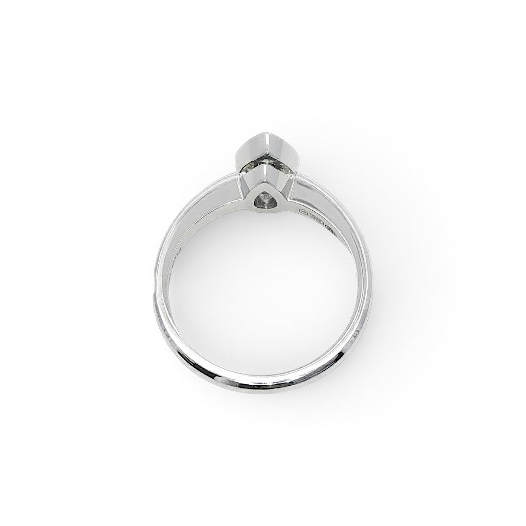 Platinum and Diamond Pear Shape Ring 0.50 GVS1