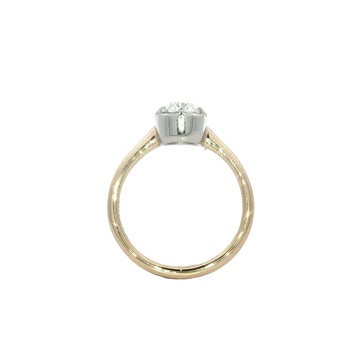 18 Carat and Platinum Single Stone Engagement Ring 2.00 carats H Si1