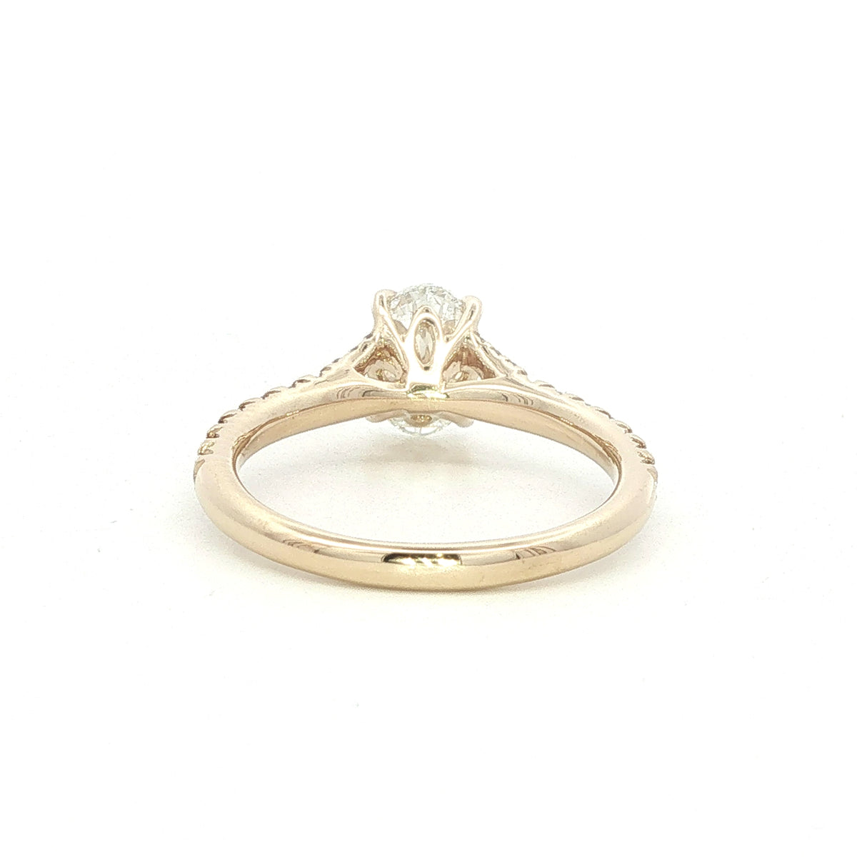 An 18 Carat Yellow Gold Oval Diamond Engagement Ring 1.01 carats H Si2