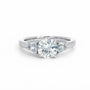 A  Platinum Three Stone Diamond Engagement Ring 1.33 TCW