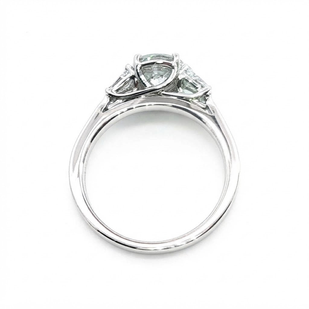 A  Platinum Three Stone Diamond Engagement Ring 1.33 TCW