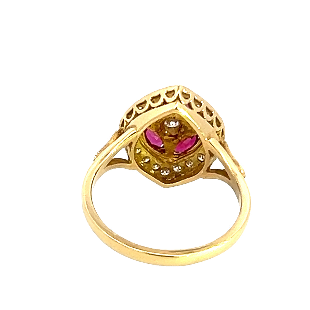 18ct Yellow Gold Ruby and Diamond Ring