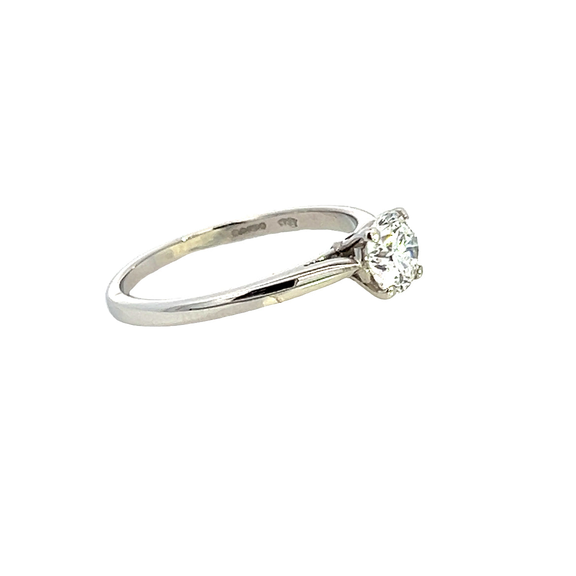 Platinum and Diamond Single Stone Engagement Ring