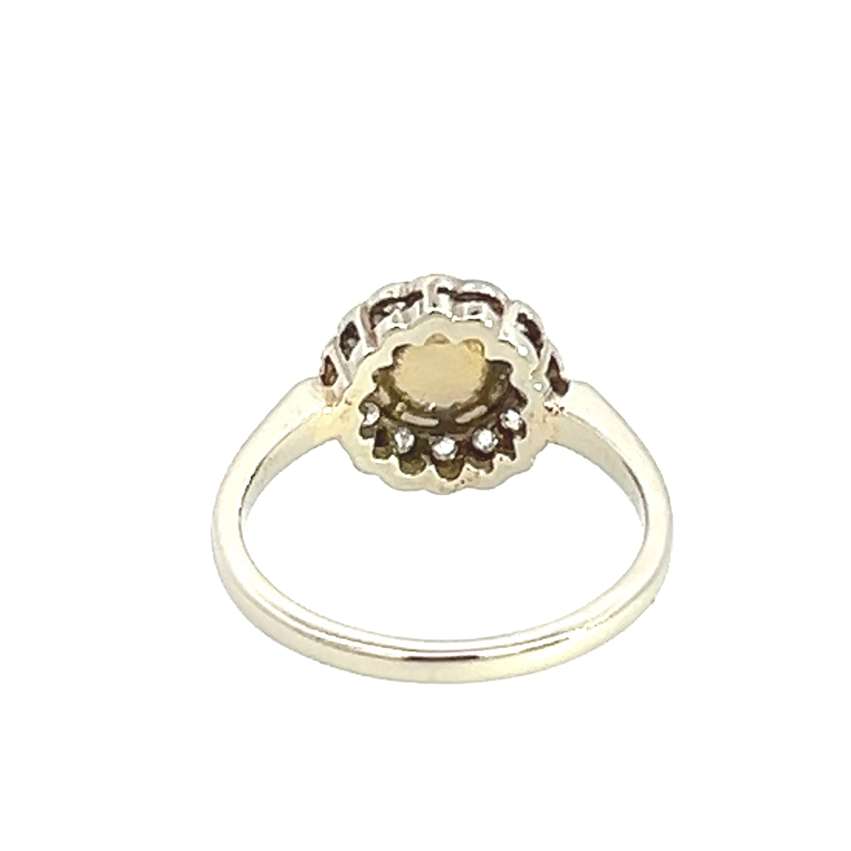 18ct White Gold Pearl and Diamond Ring