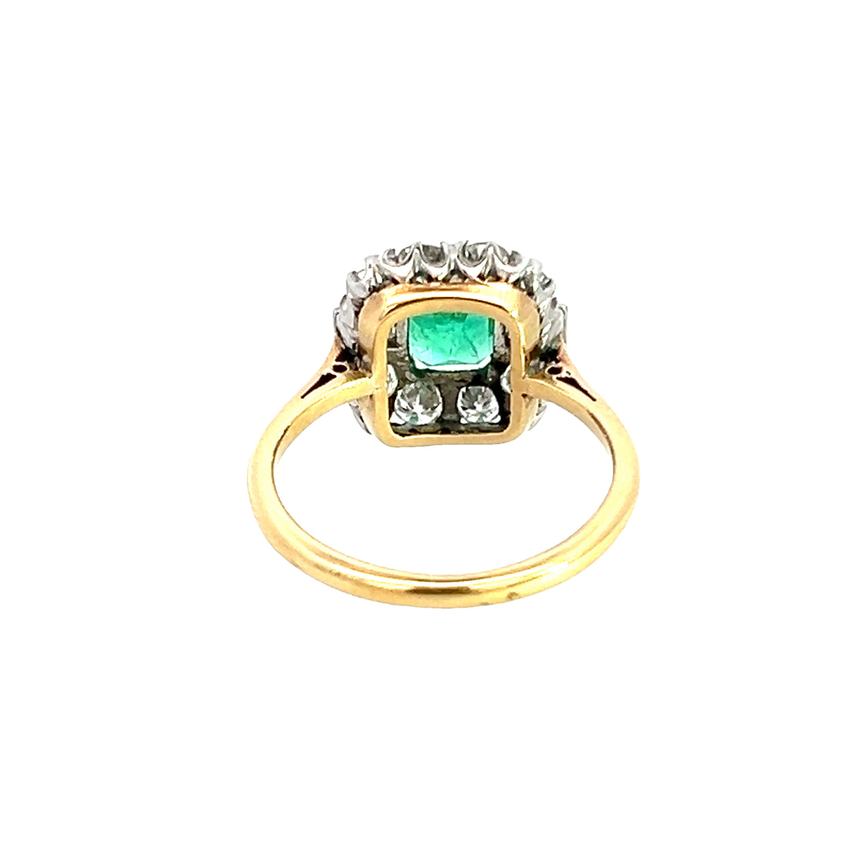 18ct Yellow Gold Emerald and Diamond ring