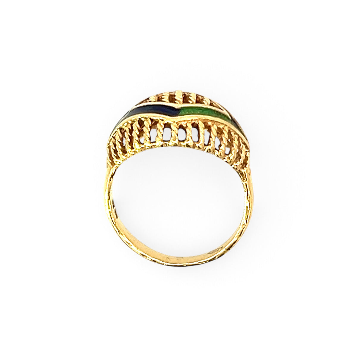 Yellow Gold Enamel Ring