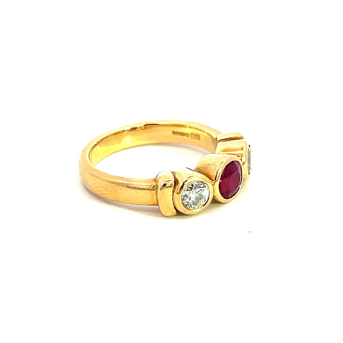 A Chunky Ruby and Diamond Ring