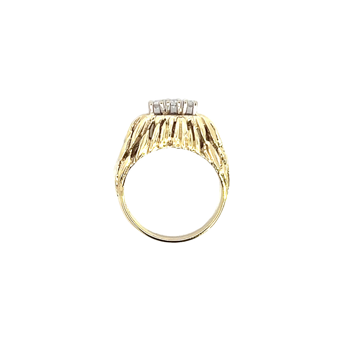 A Retro Yellow Gold Diamond Ring