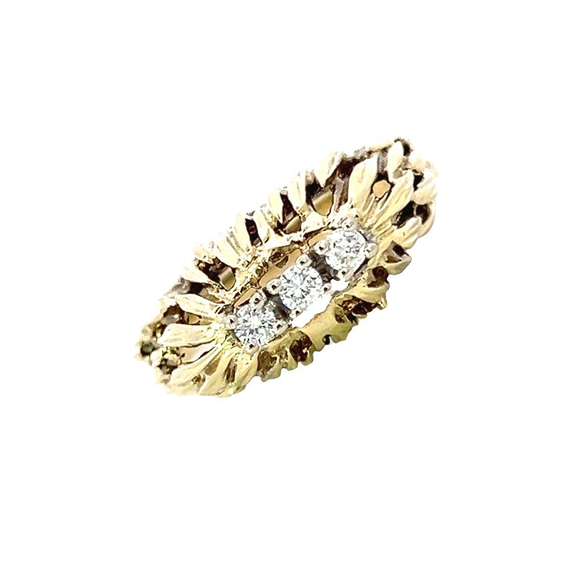 A Retro Yellow Gold Diamond Ring