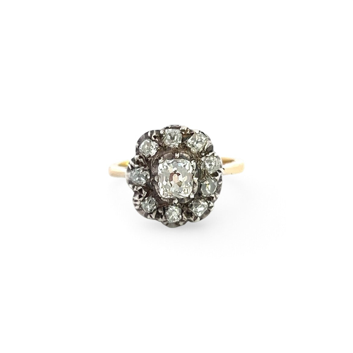 Antique Old Cut Cluster Ring