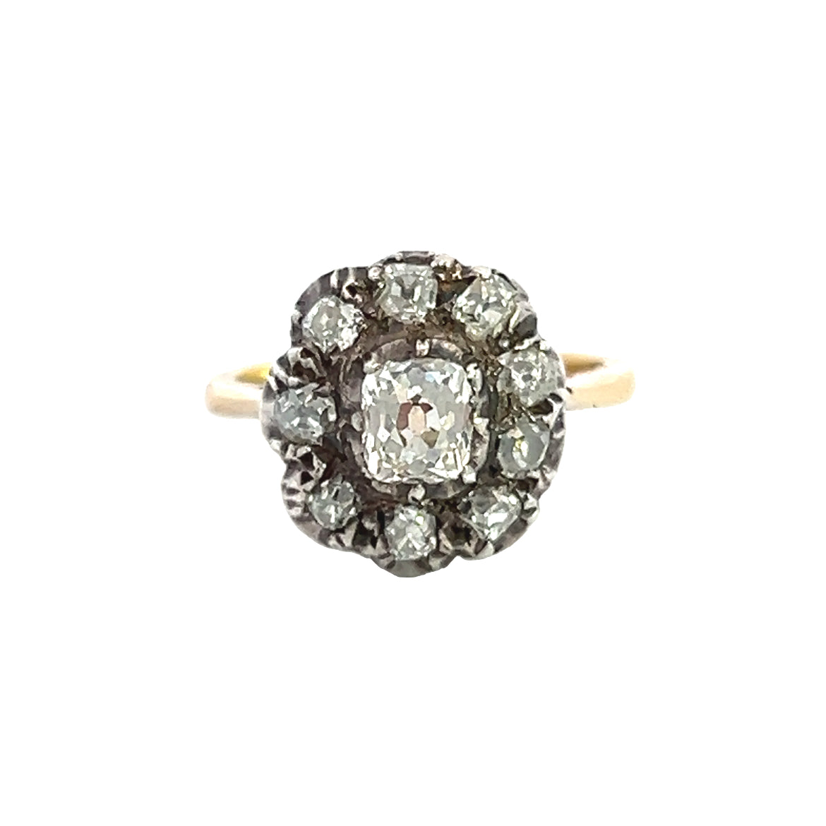 Antique Old Cut Cluster Ring