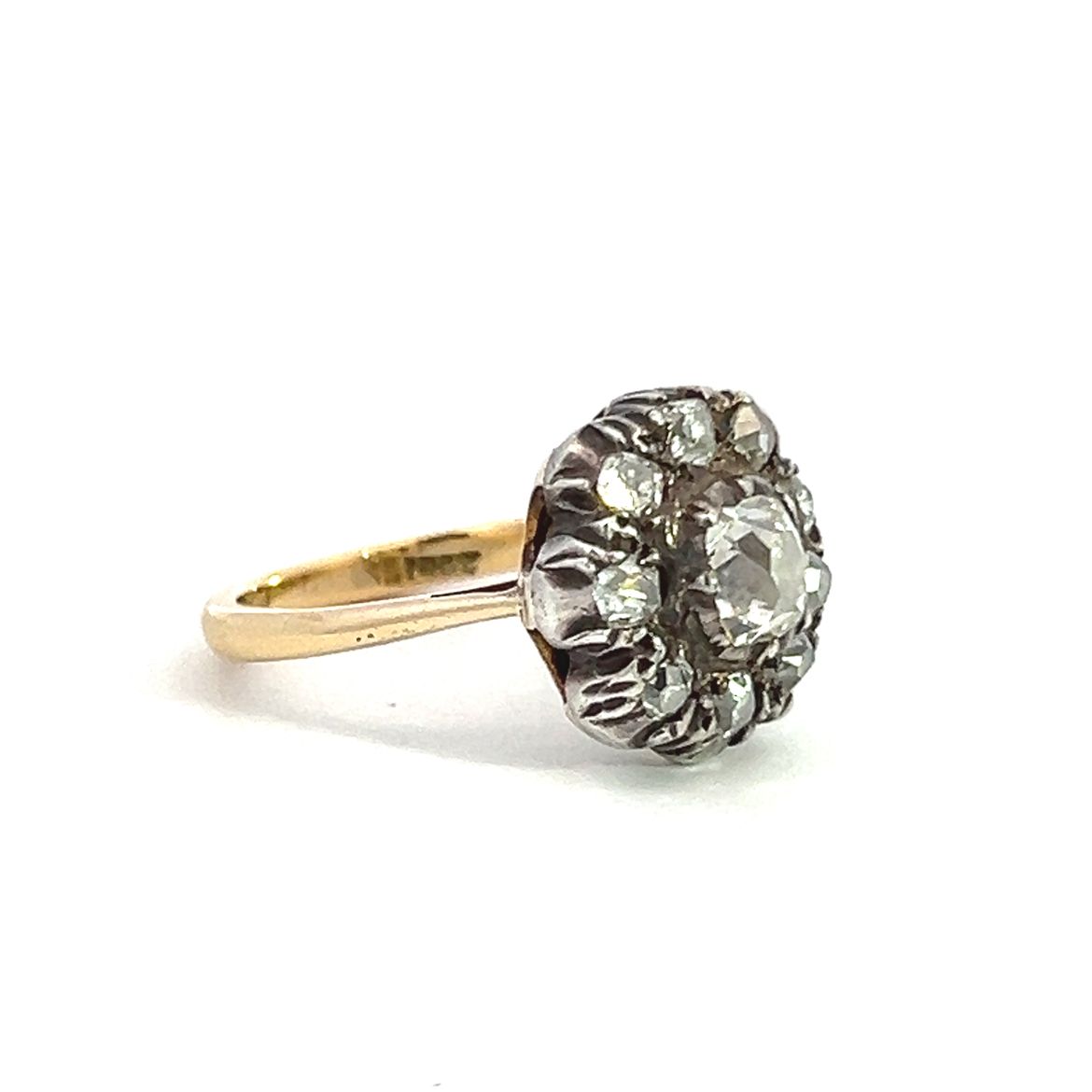 Antique Old Cut Cluster Ring