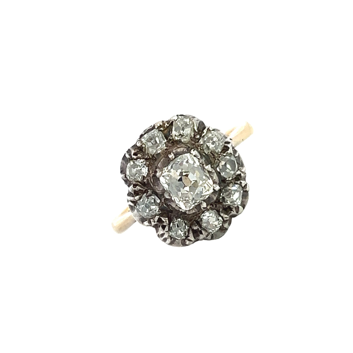 Antique Old Cut Cluster Ring