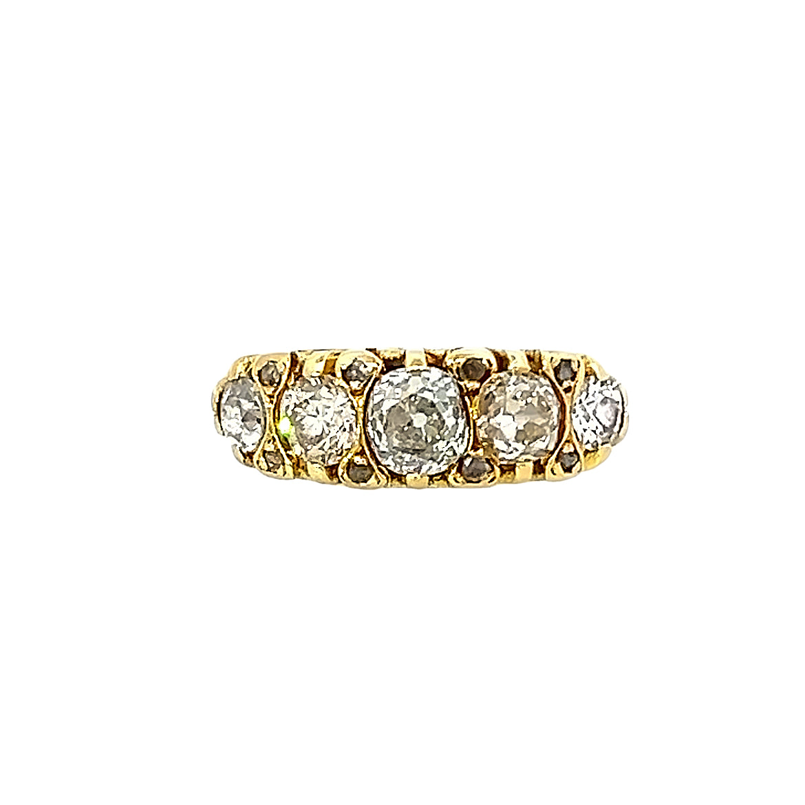 A Stunning Victorian Old Mine Cut Diamond Ring