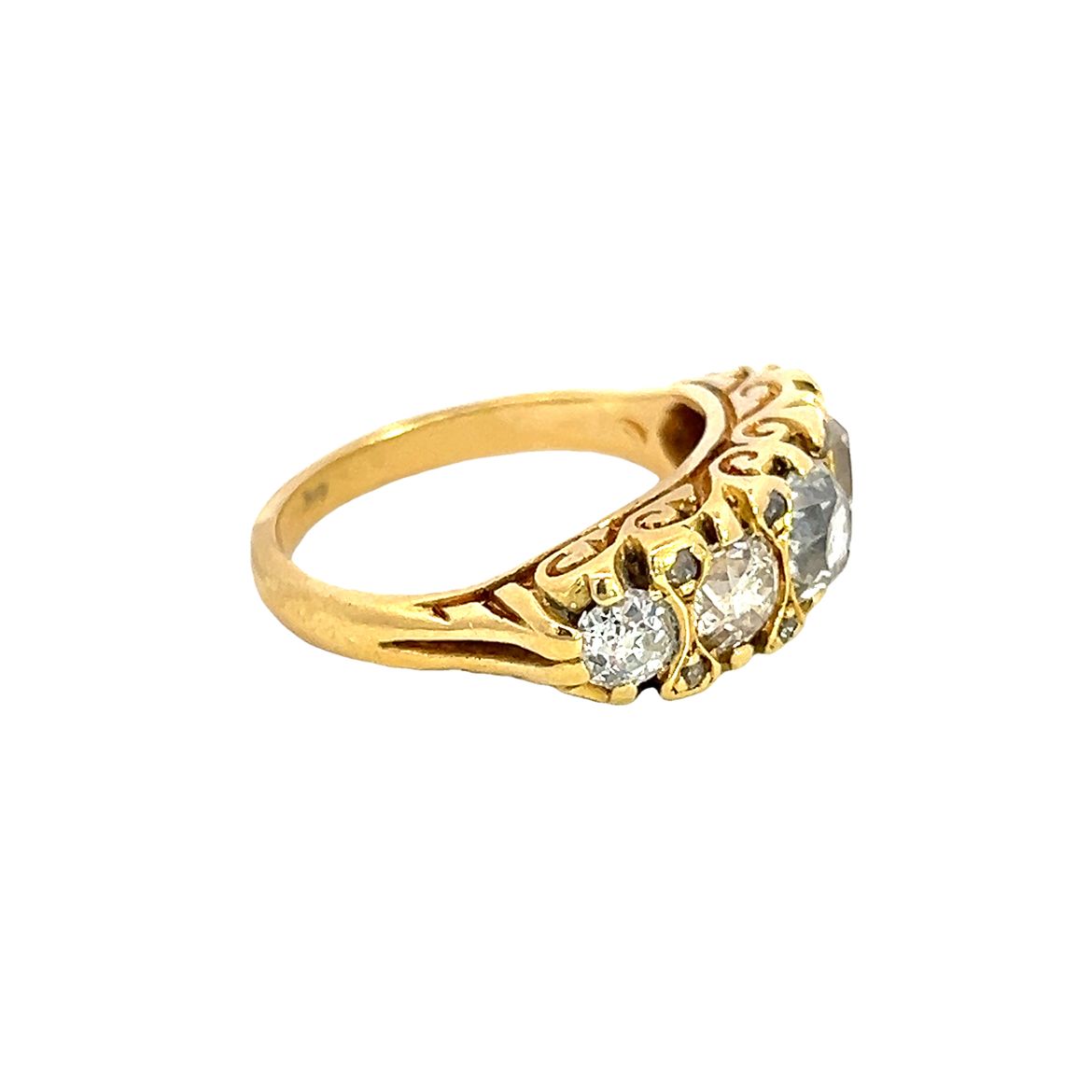 A Stunning Victorian Old Mine Cut Diamond Ring