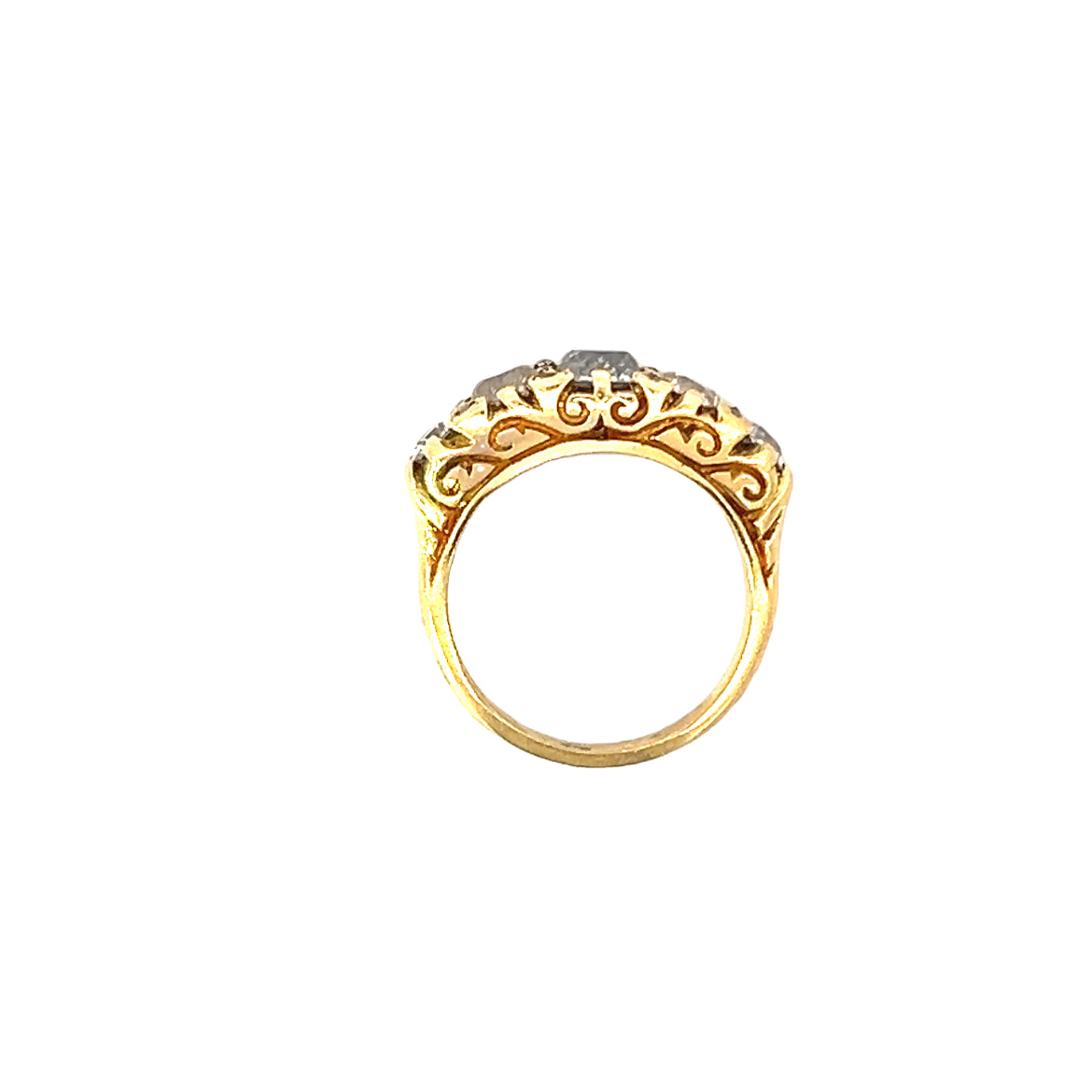 A Stunning Victorian Old Mine Cut Diamond Ring