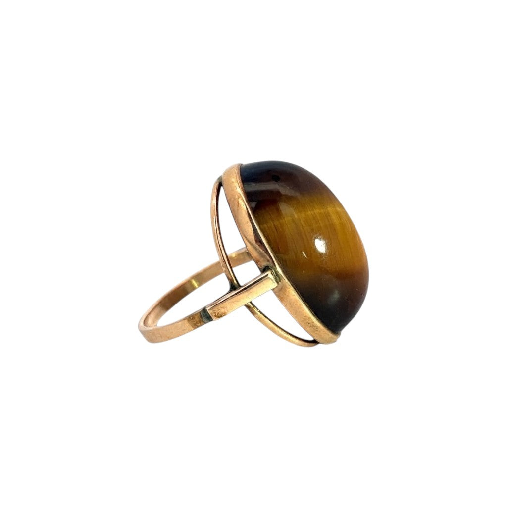 A Fabulous Tiger's Eye Gold Ring
