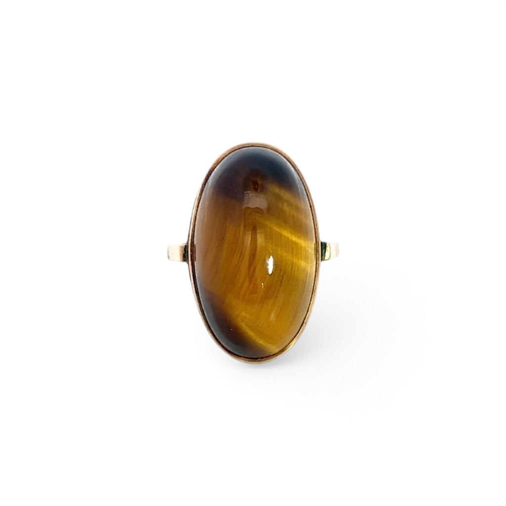 A Fabulous Tiger's Eye Gold Ring