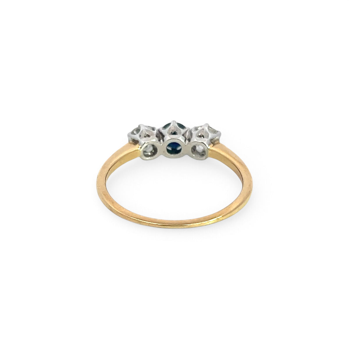 18YG DIA SAPPH RING