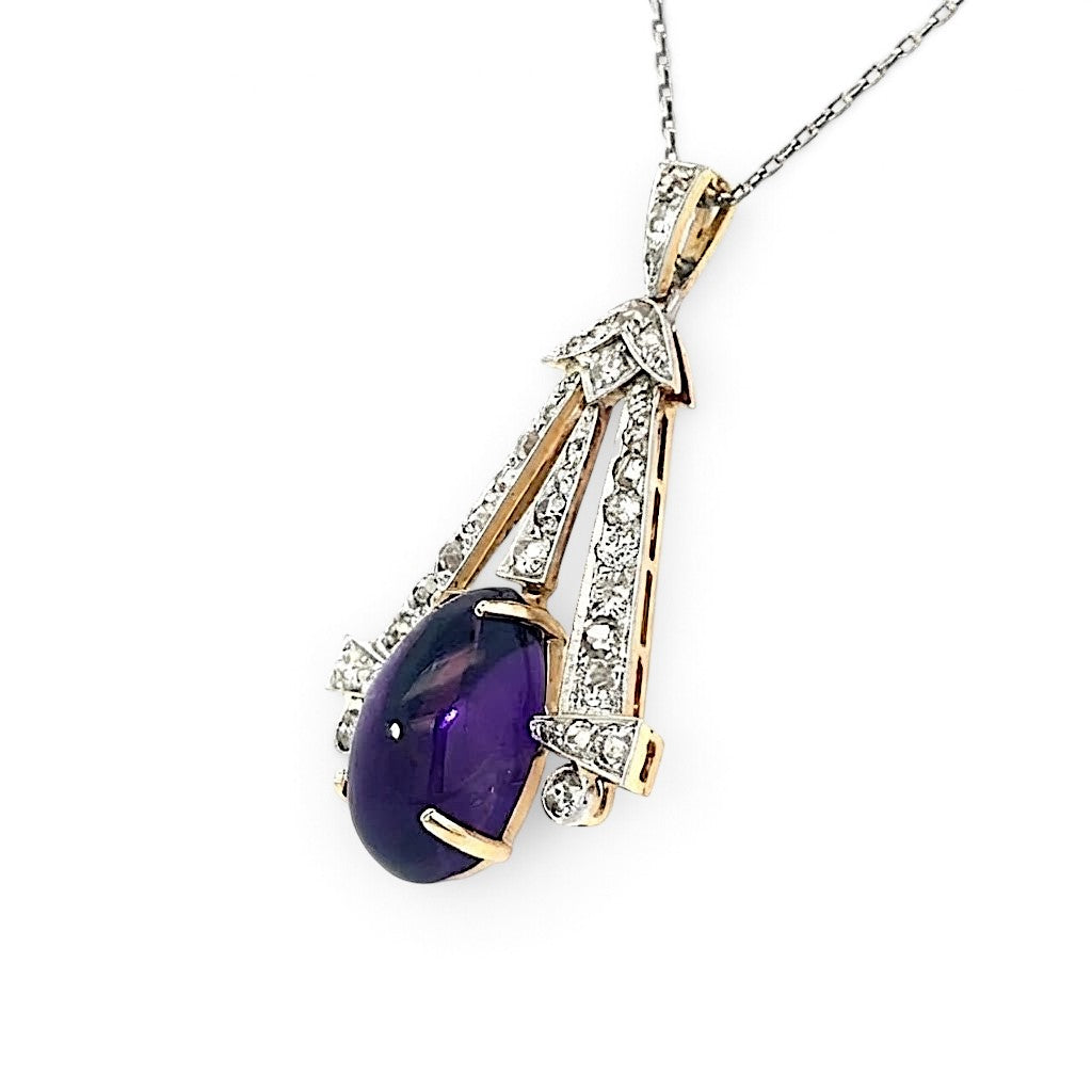 Antique Diamond and Ametyst pendant