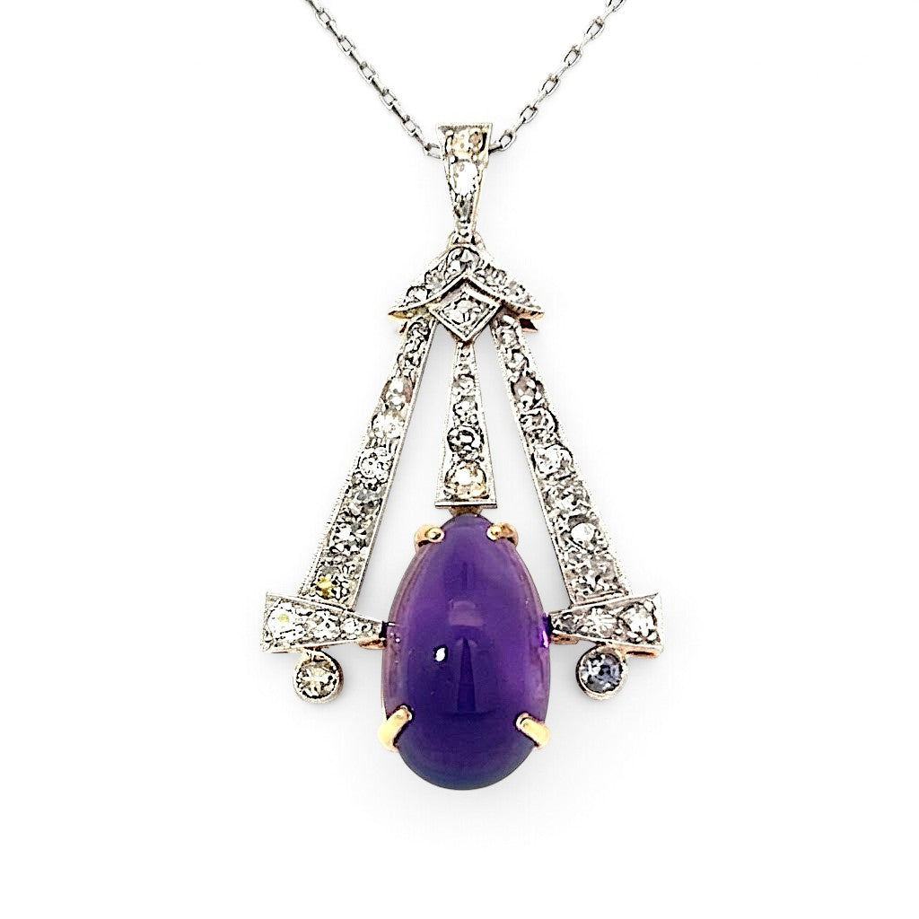 Antique Diamond and Ametyst pendant
