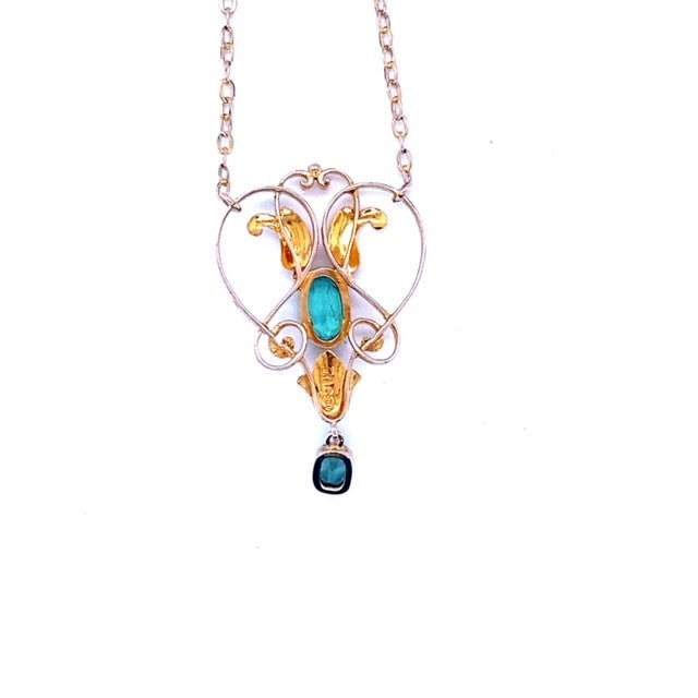 A Murrle Bennett Art Nouveau Tourmaline pendant