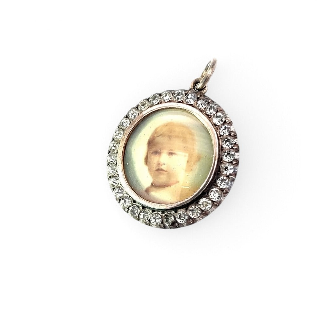 Beautiful Silver and Paste Antique Locket