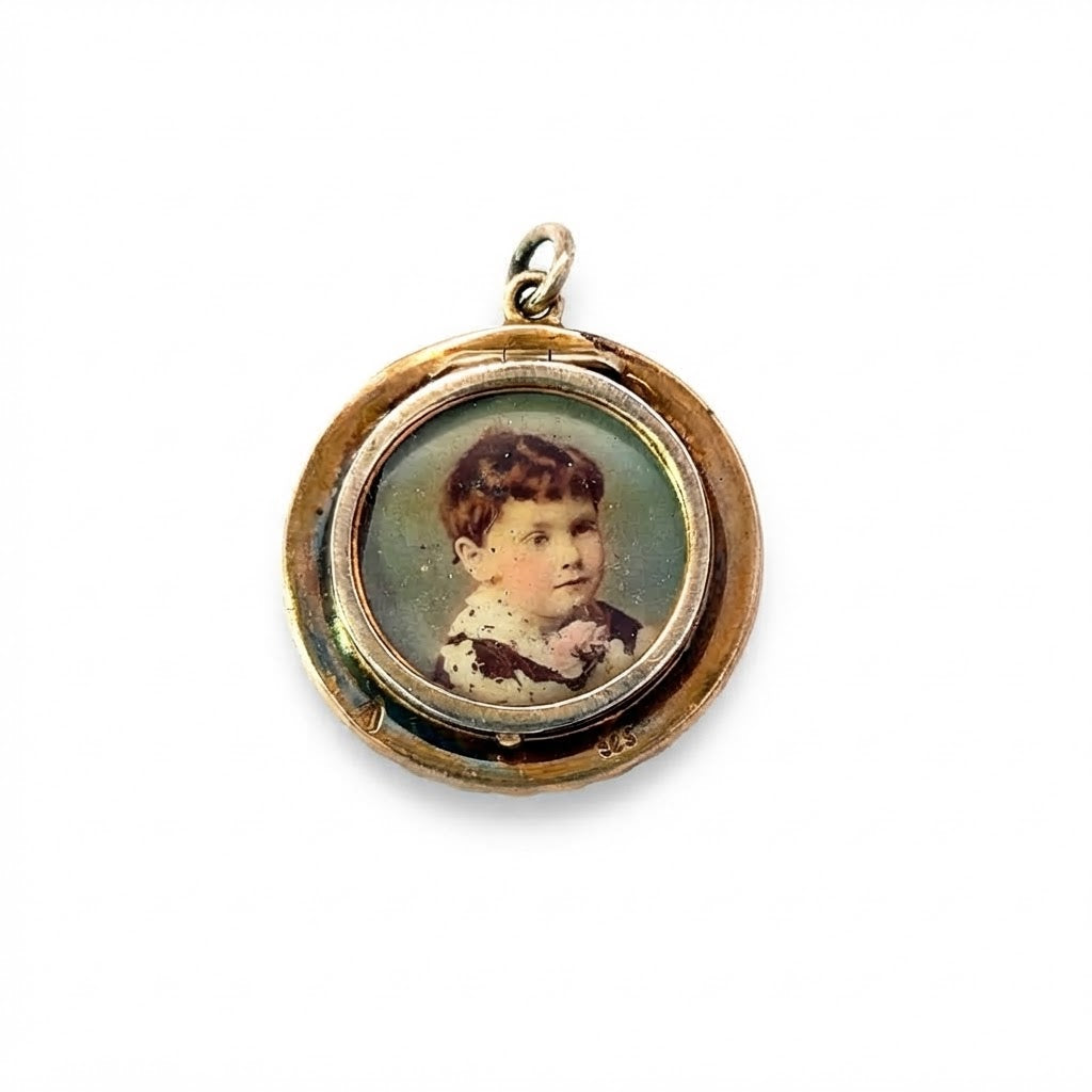 Beautiful Silver and Paste Antique Locket