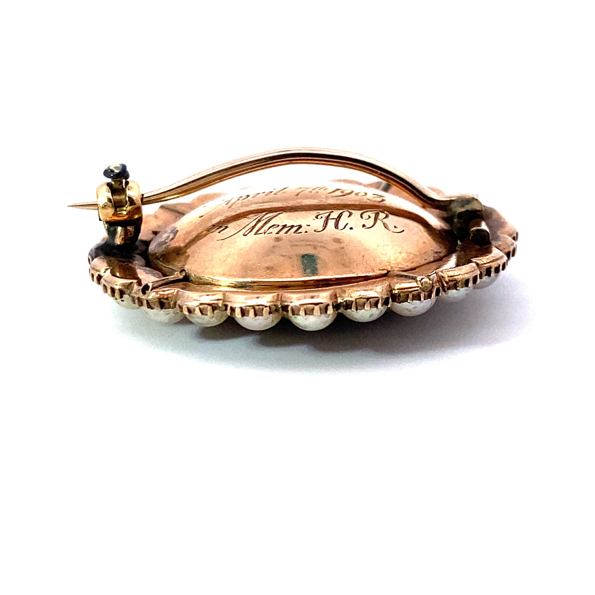 FOILED AMEHTYST BROOCH