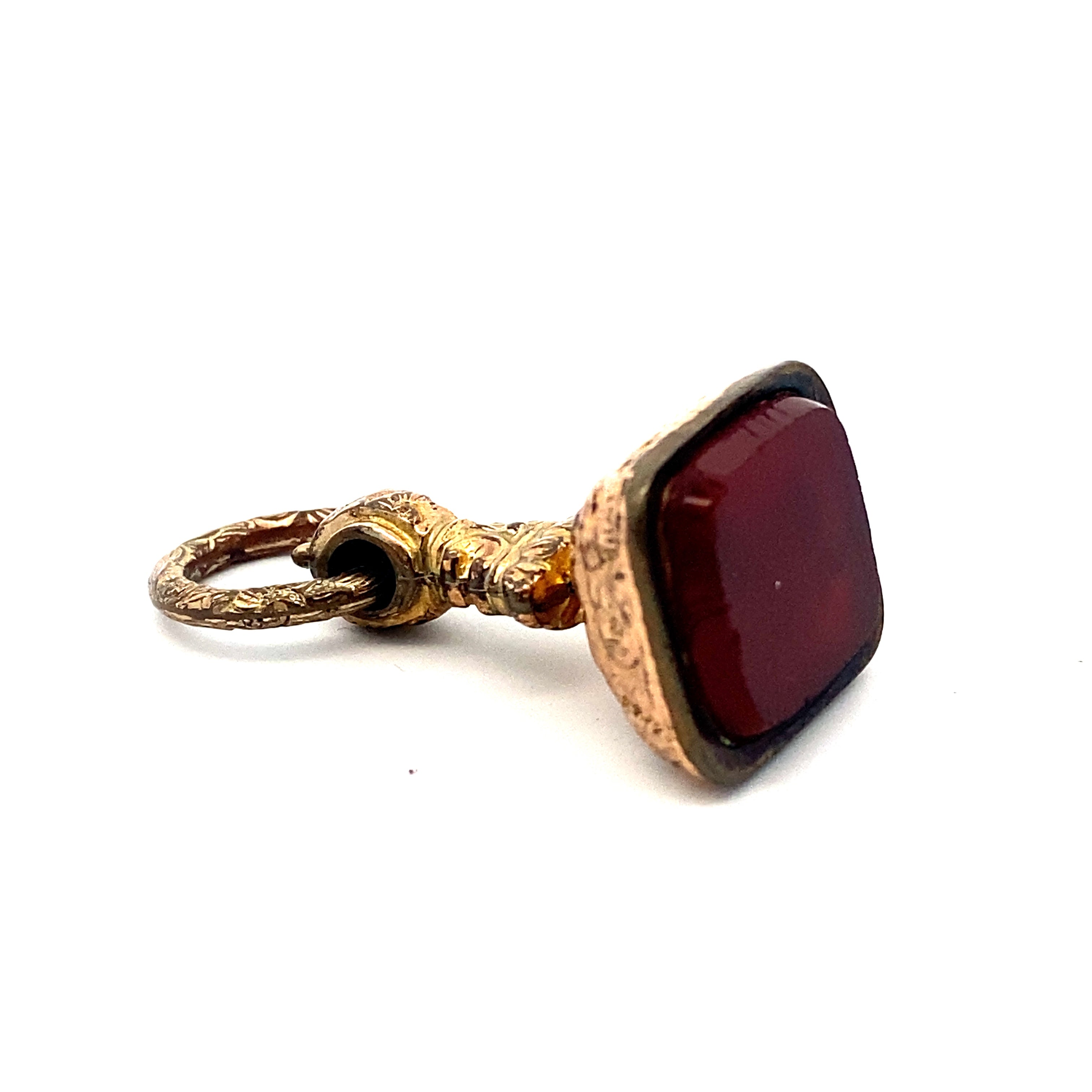 A splendid antique gold gilt fob seal