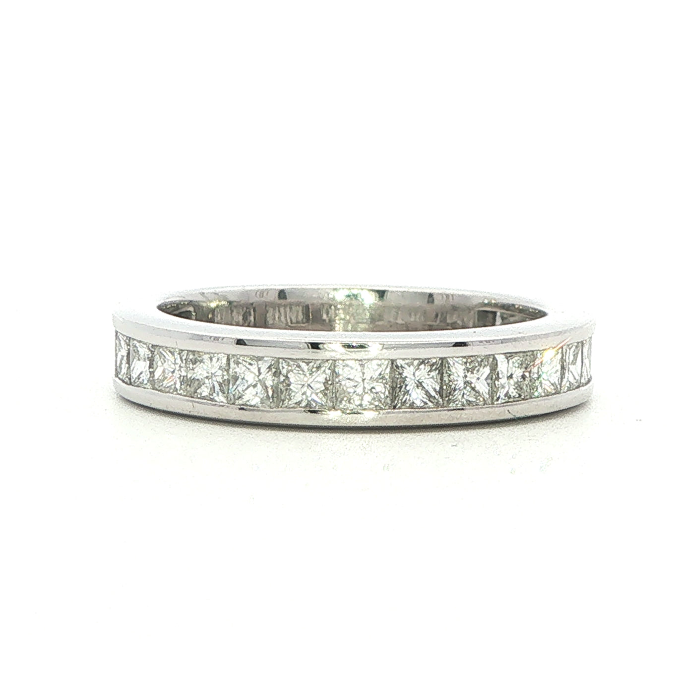 18ct White Gold 3/4 Set Eternity Ring