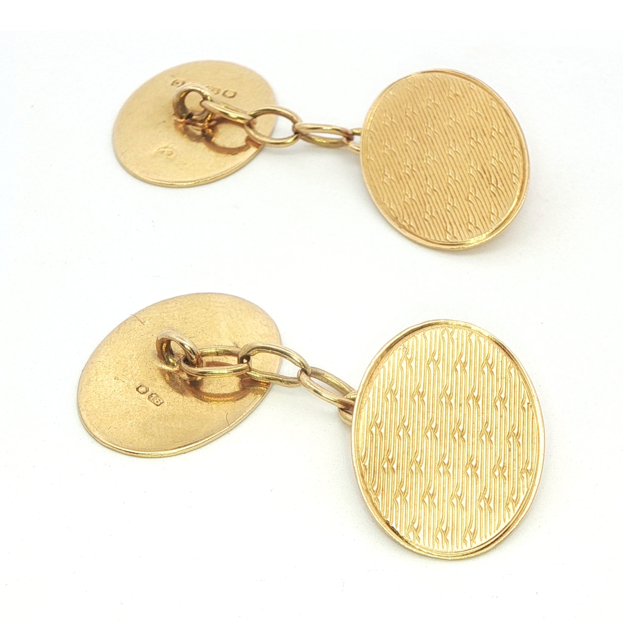 18YG TEXTURE CUFFLINKS