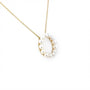 9 Carat Yellow Gold and Pearl Circle Pendant