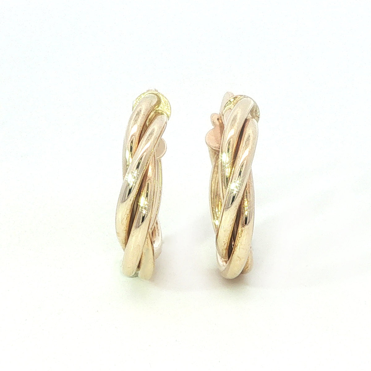 9 Carat Yellow Gold Twist Hoops 10mm
