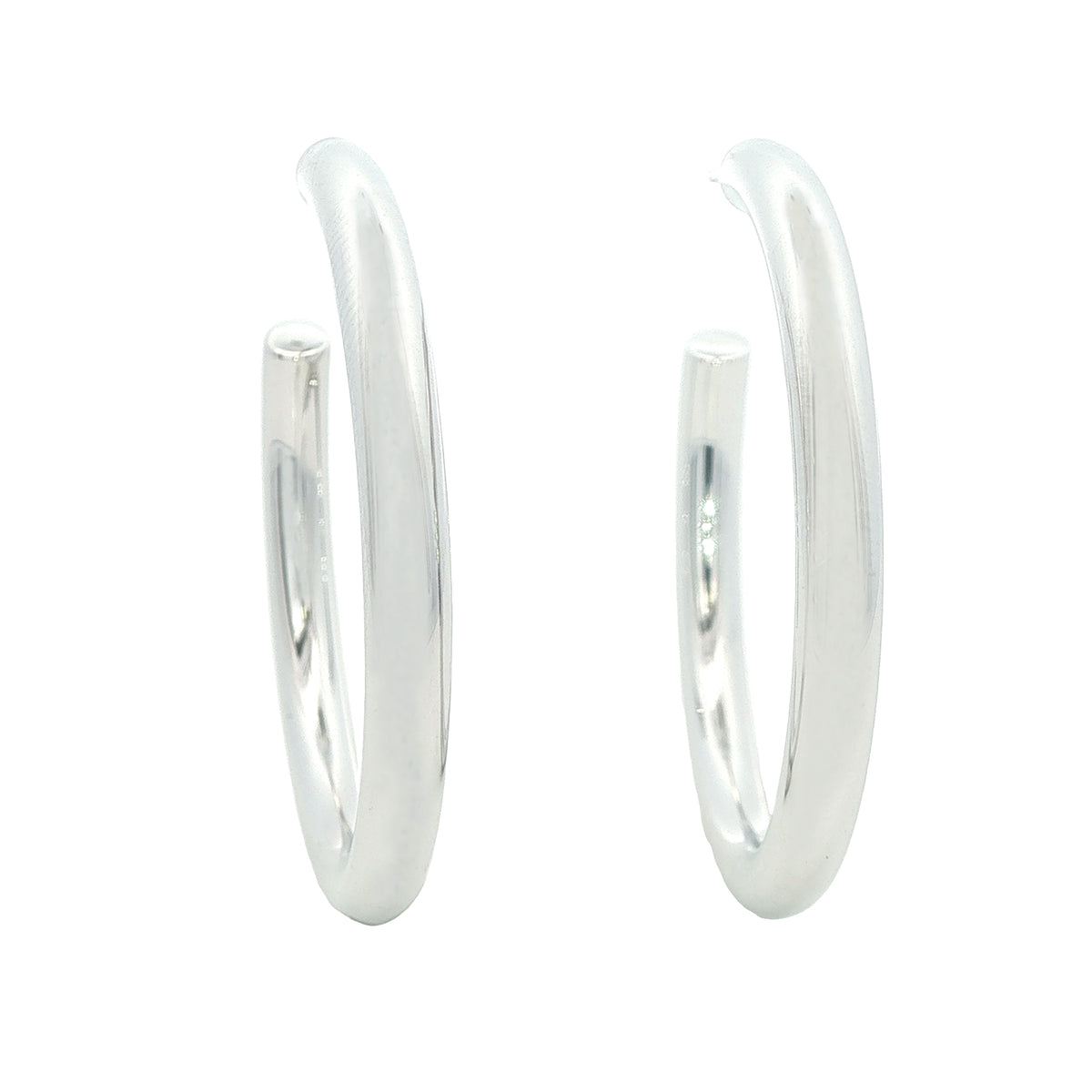 35mm Classic Silver Hoops