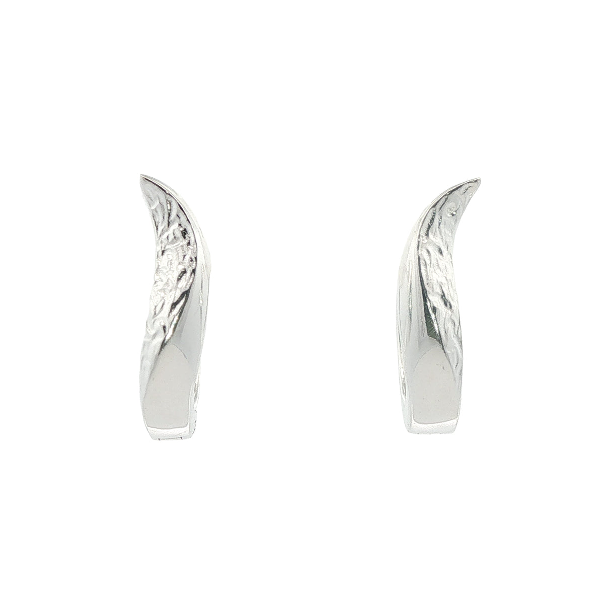 Silver Shimmer Clip Hoops