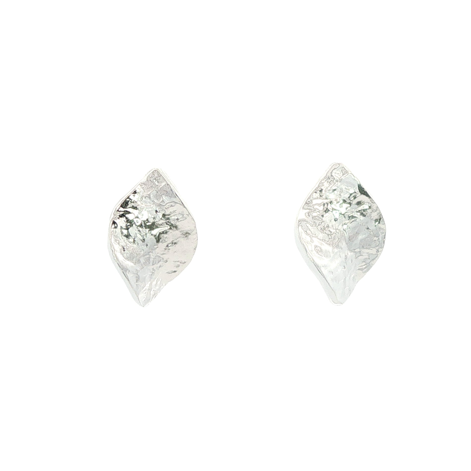 Silver Shimmer Twist Studs