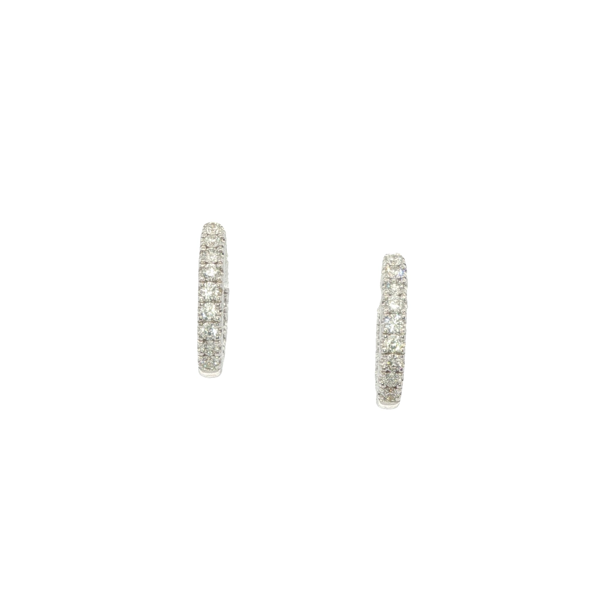 18 Carat White Gold and Diamond ‘Inside-Out’ Hinge hoops